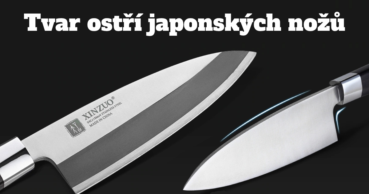 Japonský tvar ostří nožů jednostranný